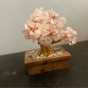Rose Quartz Bonsai Tree Handcrafted